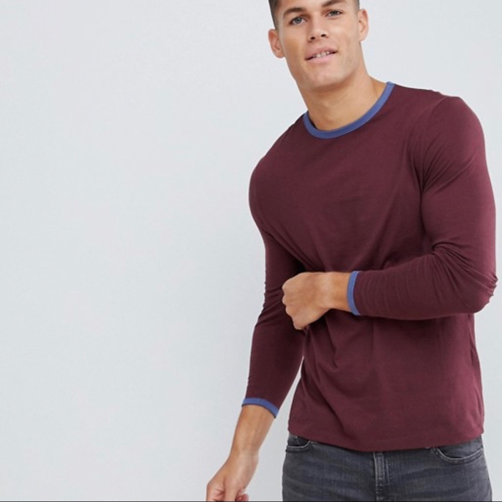 Asos Long Sleeve T-Shirt with Contrast Ringer.